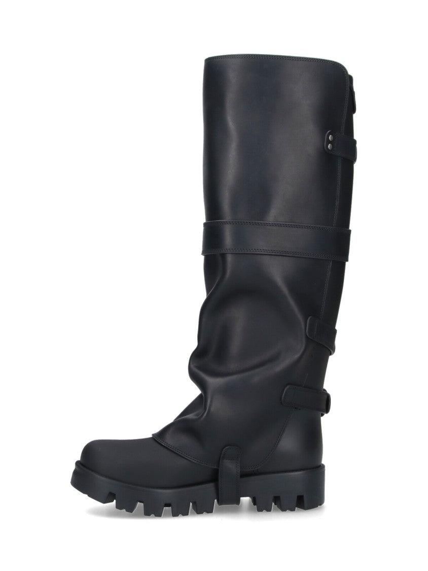 Dolce & Gabbana Tall Black Leather Boots