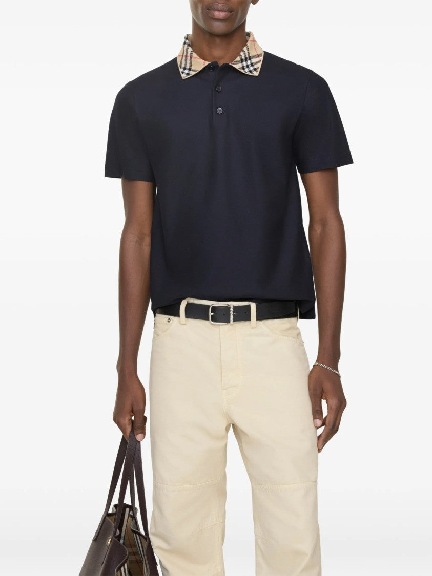 Burberry Classic Fit Polo Shirt With Checkered Collar