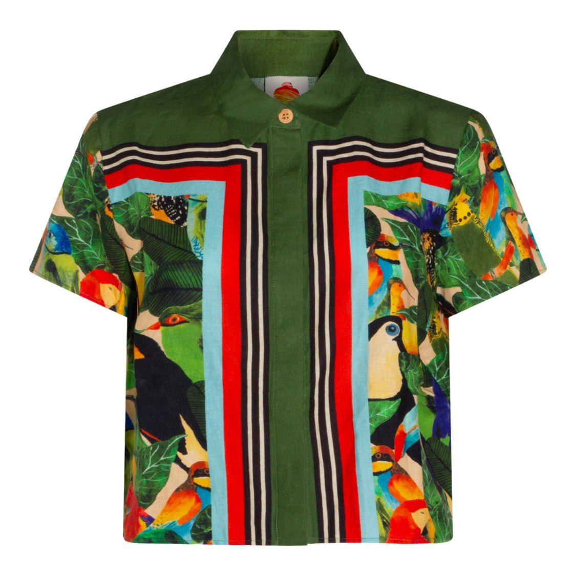 Farm Rio Tailored Button-Down Shirt With Classic Fit