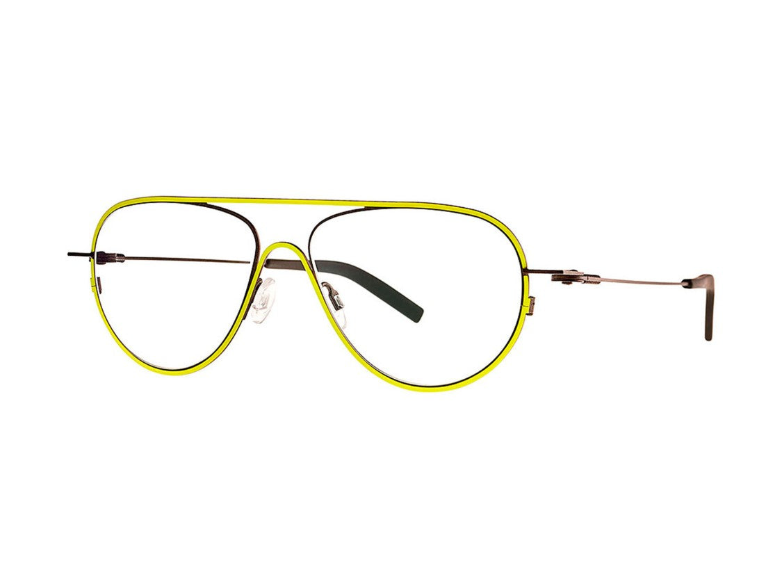 Theo Yellow Isohypse Aviator Eyeglasses