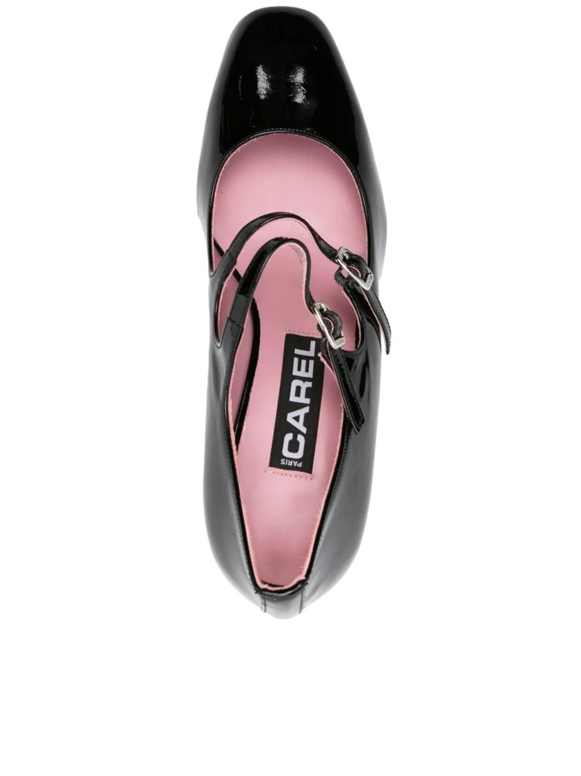 Carel Paris Alice Glossy Black Patent Leather Pumps