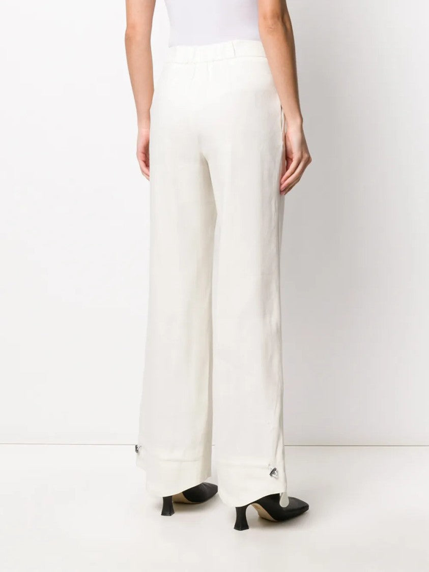 Off-White Flared Curved Cuff Trousers