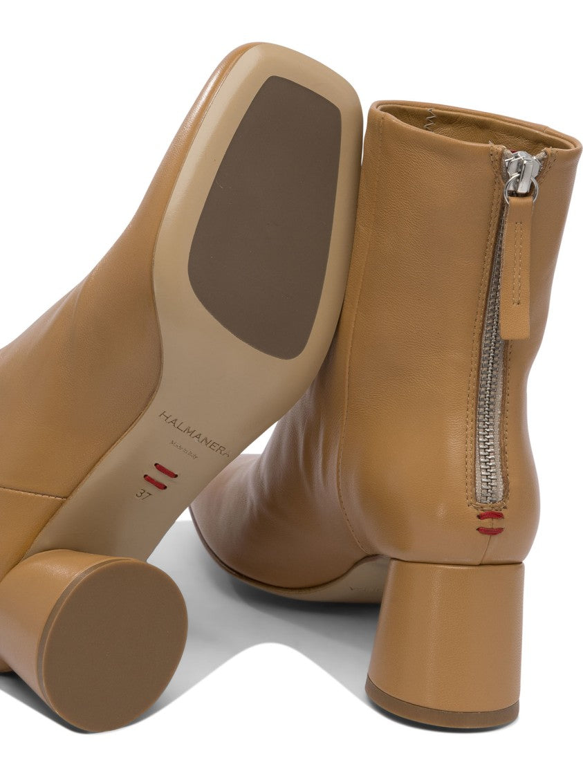 Halmanera Cylindrical Block Heel Ankle Boots