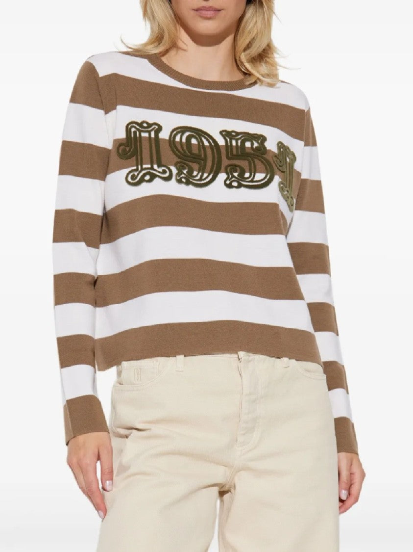 Max Mara Vintage-Style Striped Knit Sweater