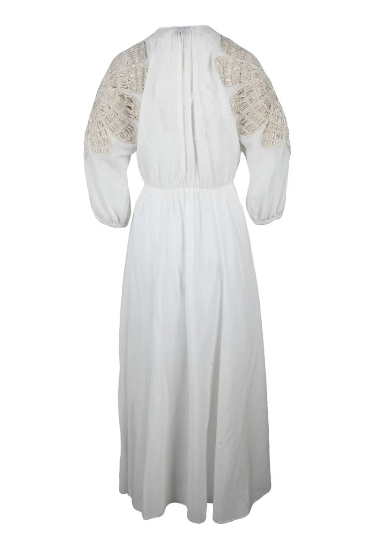Forte Forte Embroidered Long Dress - White