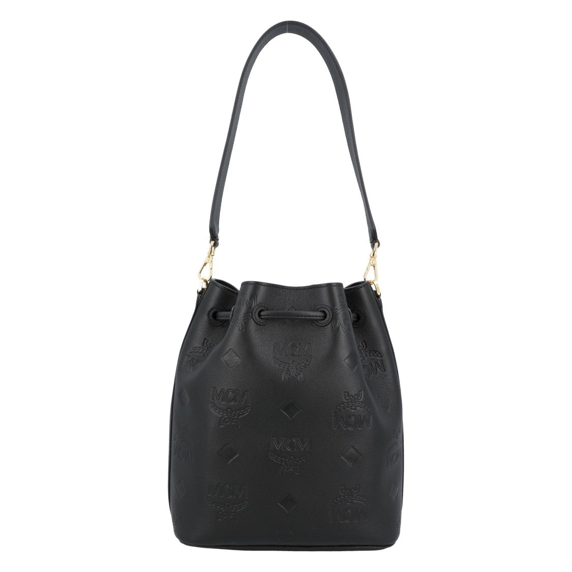 Mcm Dessau Drawstring In Embossed Monogram Leather