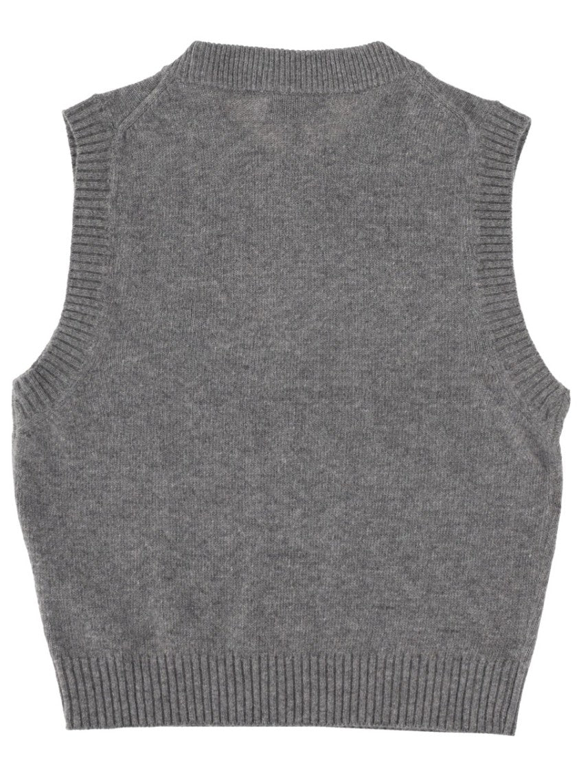 Ganni Fairy Graphic Ribbed Crew Neck Vest