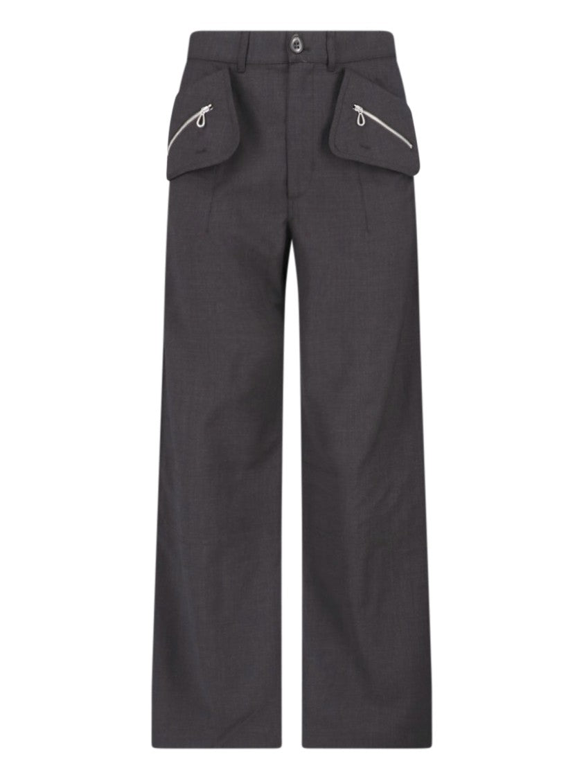 Kiko Kostadinov Brown Komlo Straight-Leg Virgin Wool Trousers
