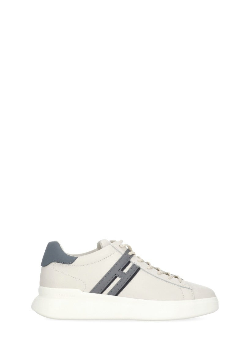 Hogan White H580 Leather Sneakers