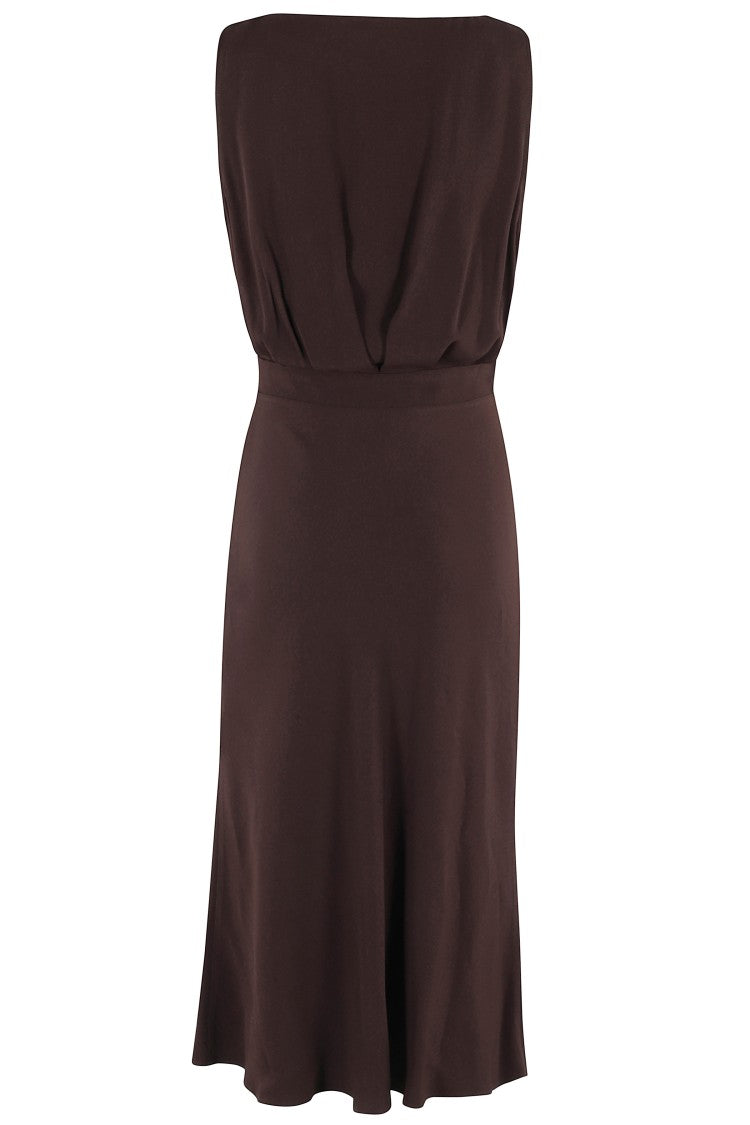 Elisabetta Franchi Midi Dress With Corset Effect