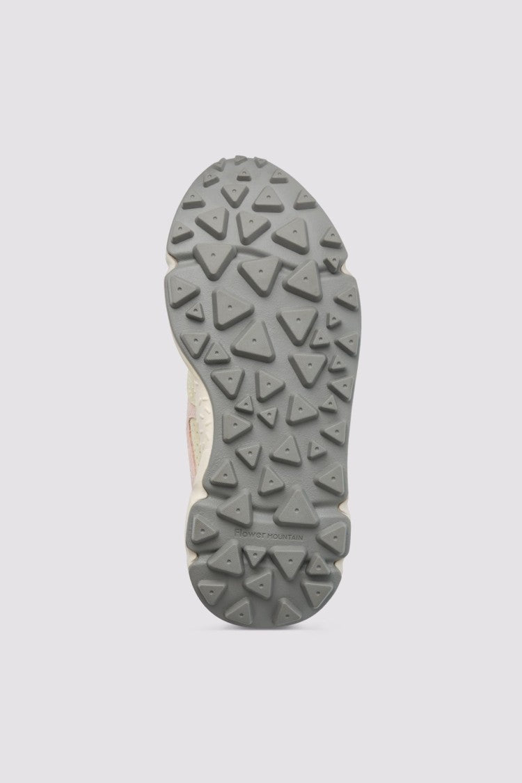 Flower Mountain Multi-Textured Sneakers With Floral And Striped Accents