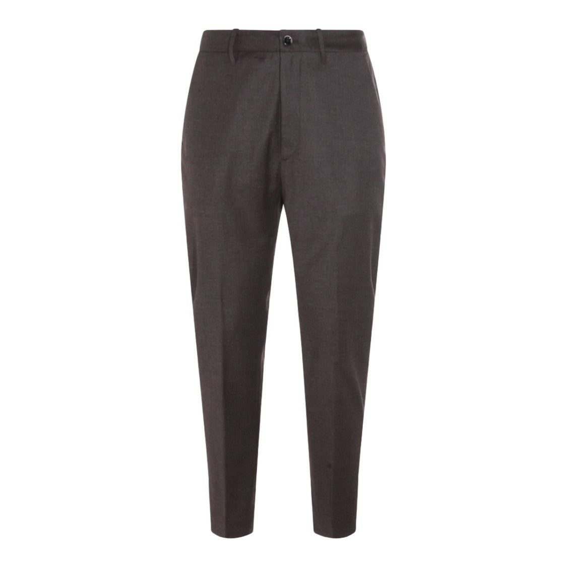 Nine In The Morning Tailored Brown Trousers With Straight Leg Design