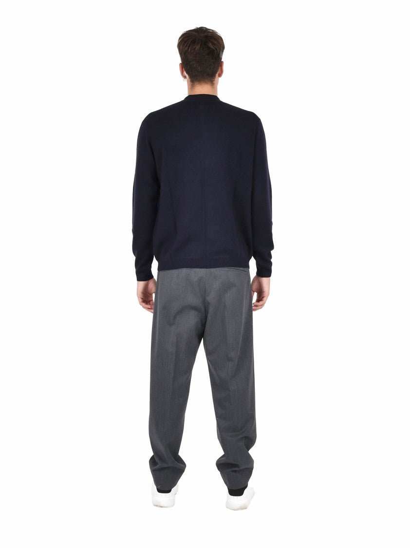 Low Brand Long-Sleeved Polo Sweater In Extra-Fine Merino Wool