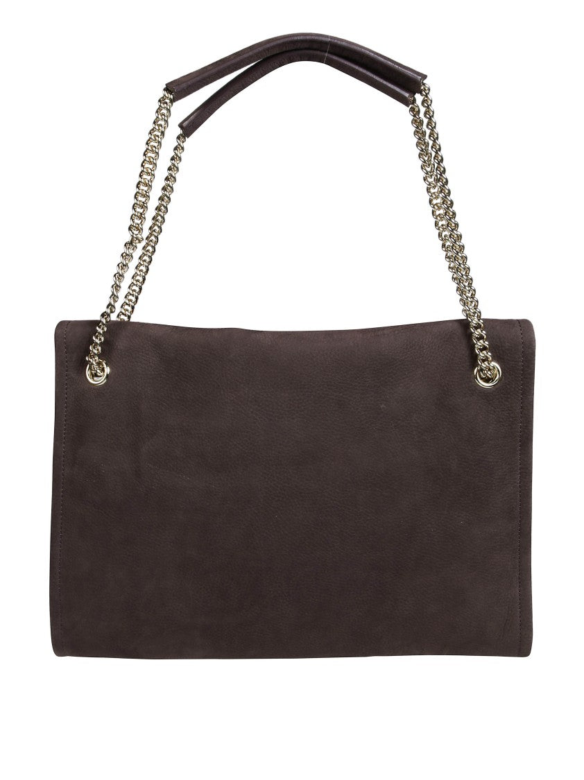 Orciani Venus Nabucco Midi Nubuck Leather Shoulder Bag