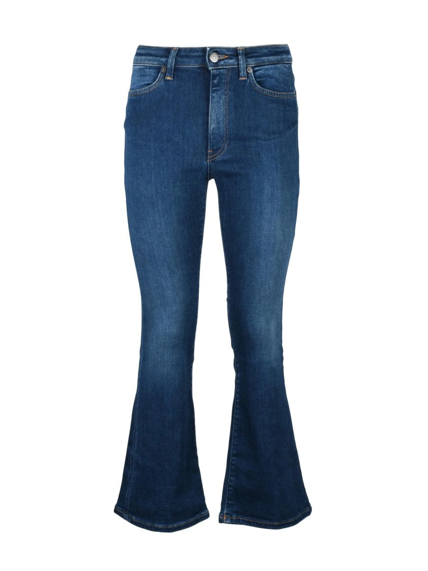 Dondup Mandy Blue Flared Cotton-Blend Jeans