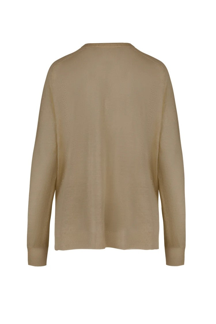 Bomboogie Light Pink Perforated Knit Sweater