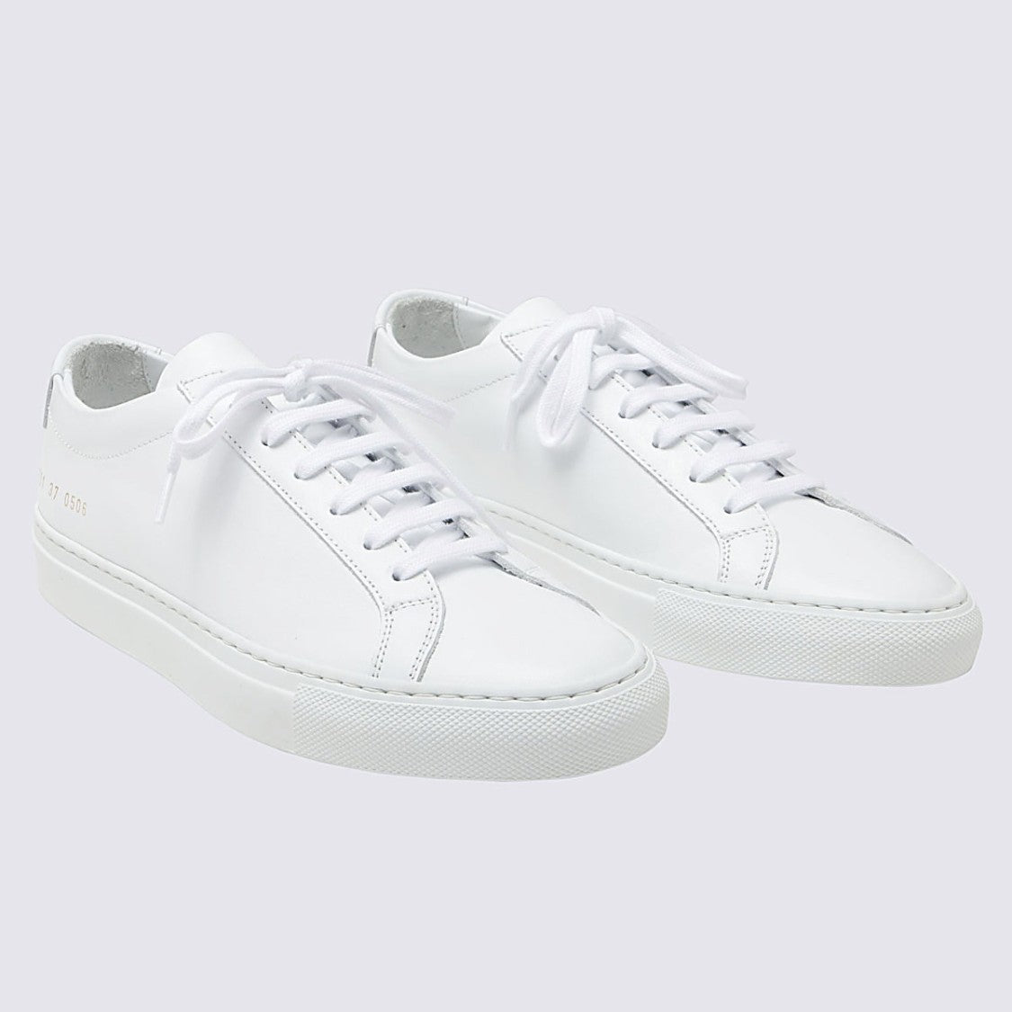 Common Projects White Leather Achille Low-Top Sneakers