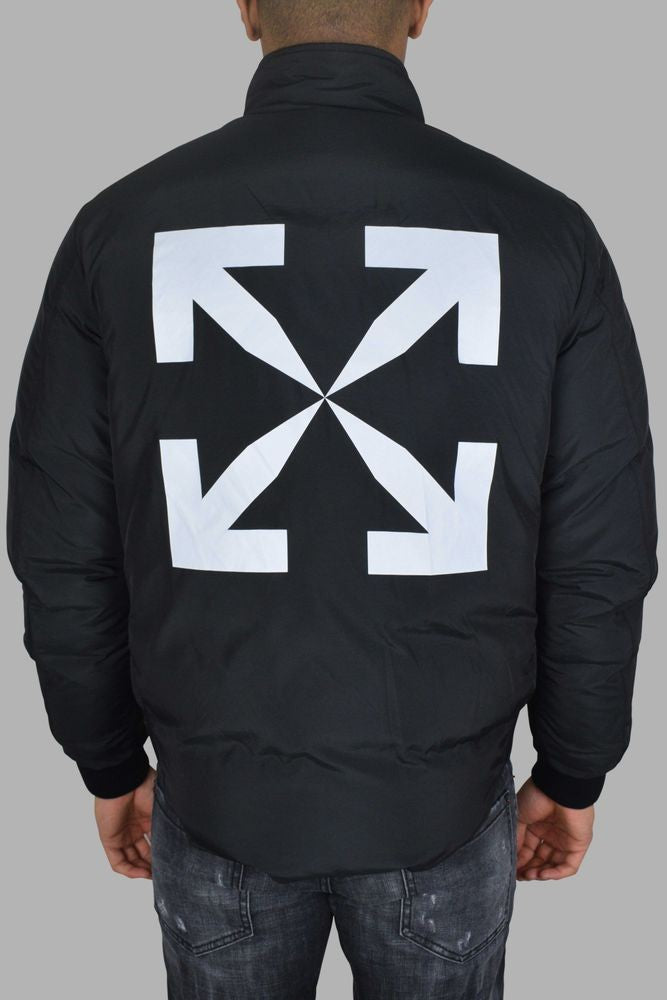 Off-White Reversible Puffer Jacket With Contrasting Design Elements