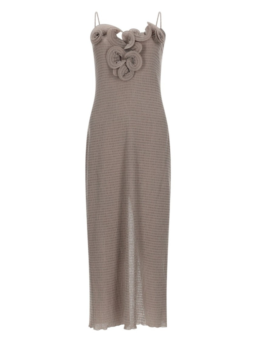 Magda Butrym Textured Knit Fitted Midi Dress