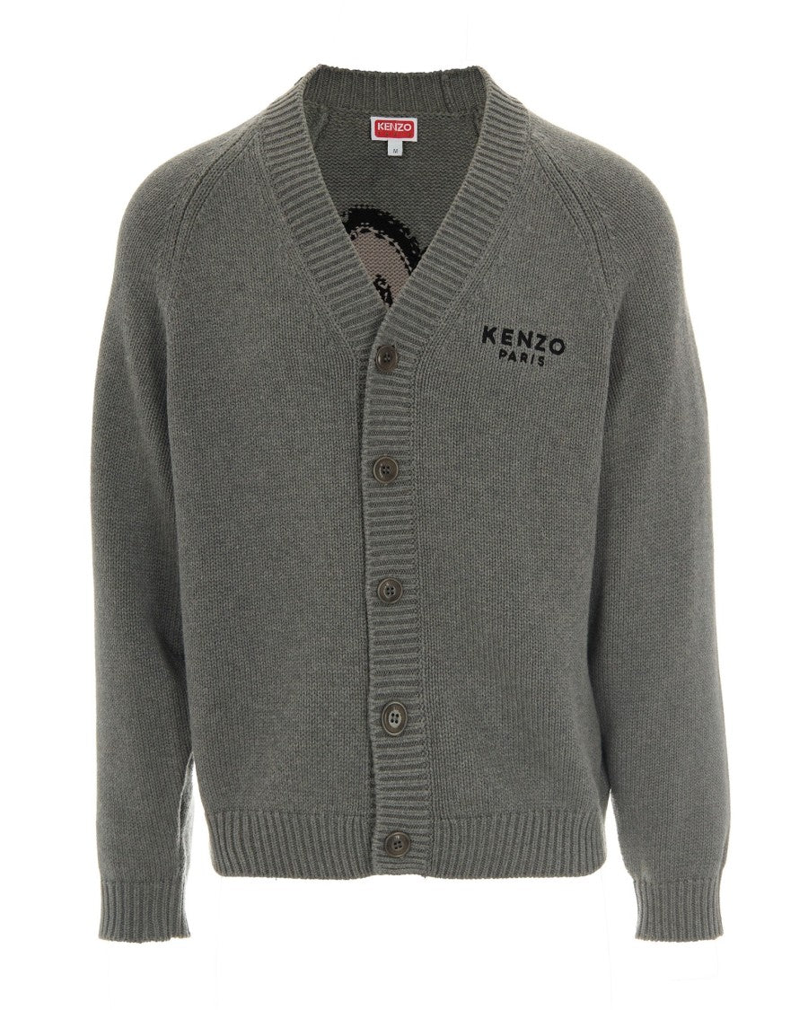 Kenzo Grey Boke Flower Cardigan