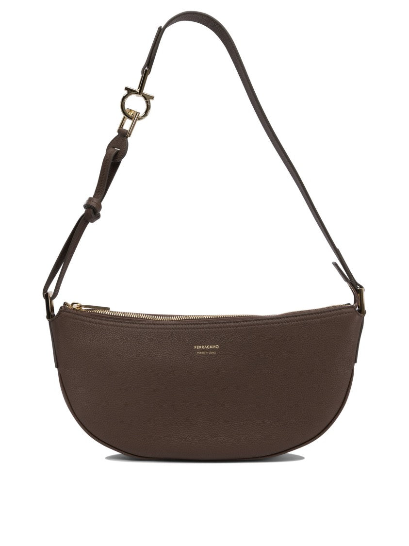 Ferragamo Textured Leather Shoulder Bag