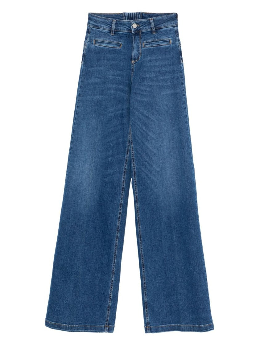 Liu Jo Wide-Leg Stretch Denim Jeans With High Waist