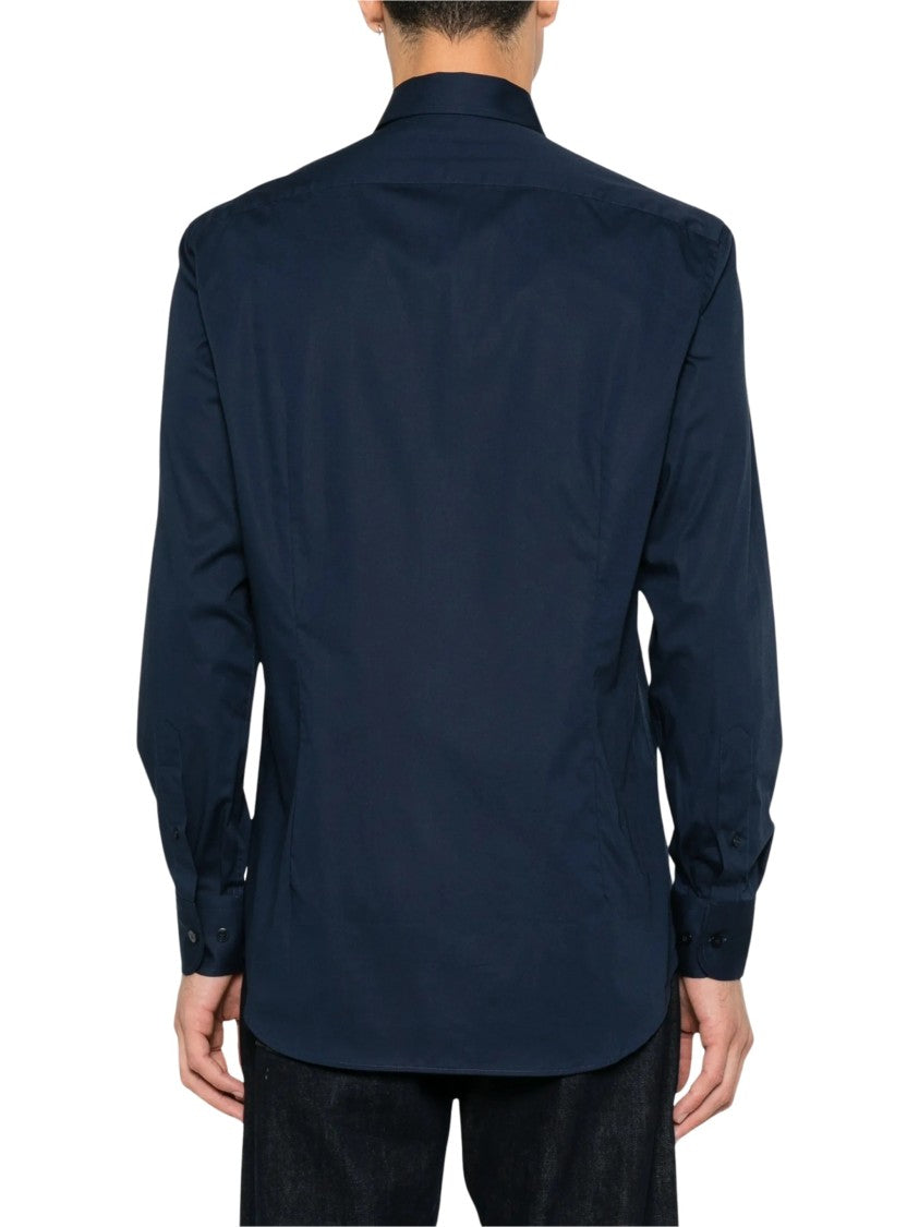 Etro Long-Sleeve Button-Up Shirt With Subtle Embroidered Logo