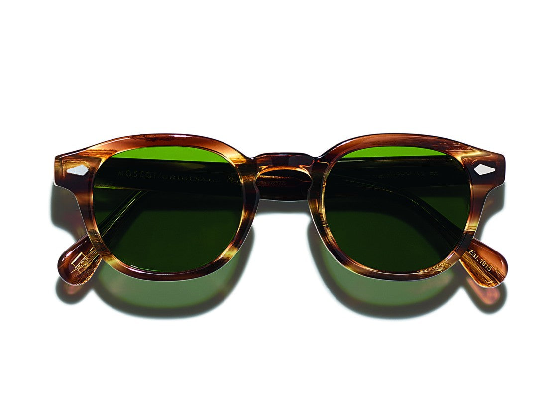 Moscot Tortoiseshell Or-Lem-S Diamond Acetate Sunglasses
