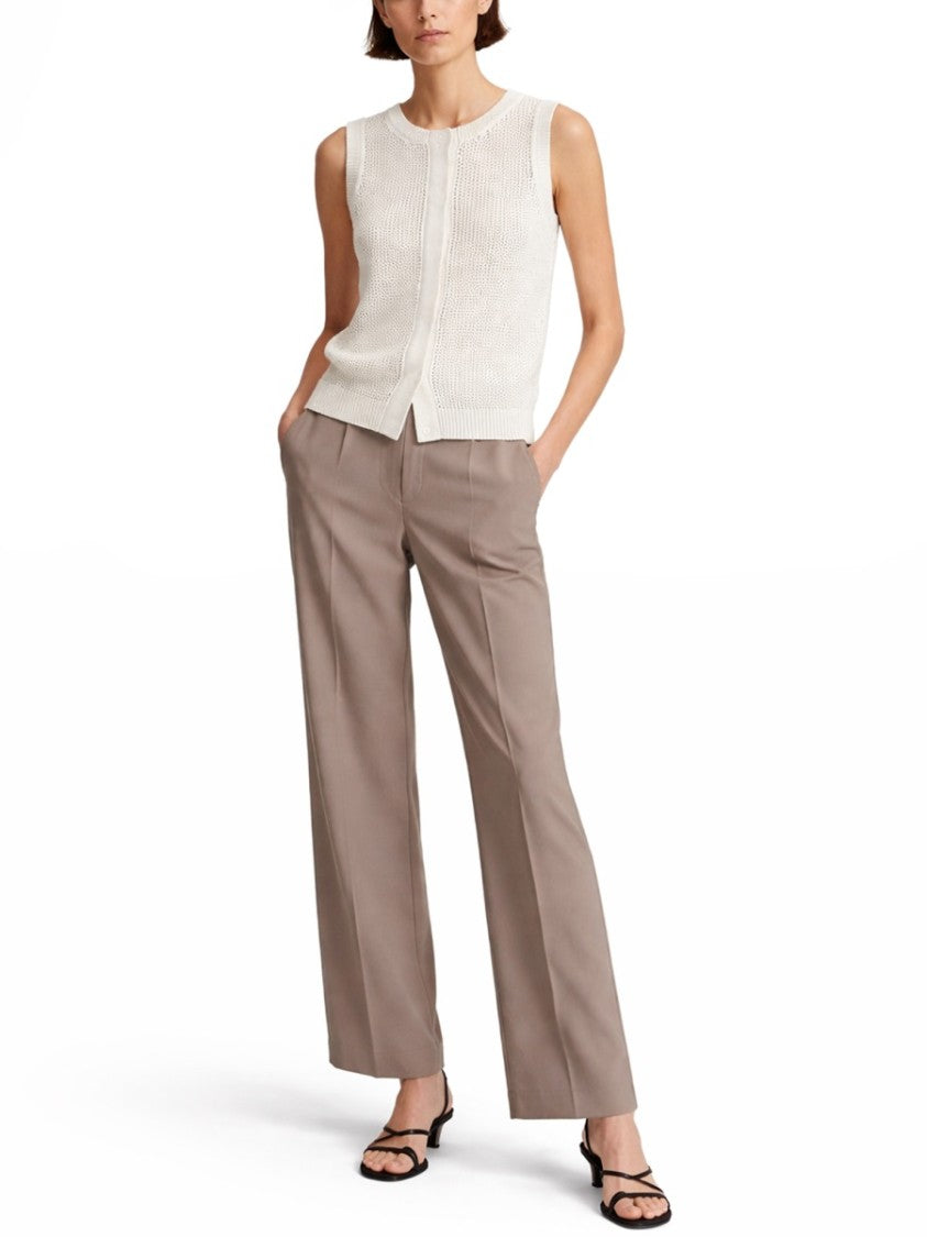 Max Mara White Open-Weave Silk-Blend Sweater