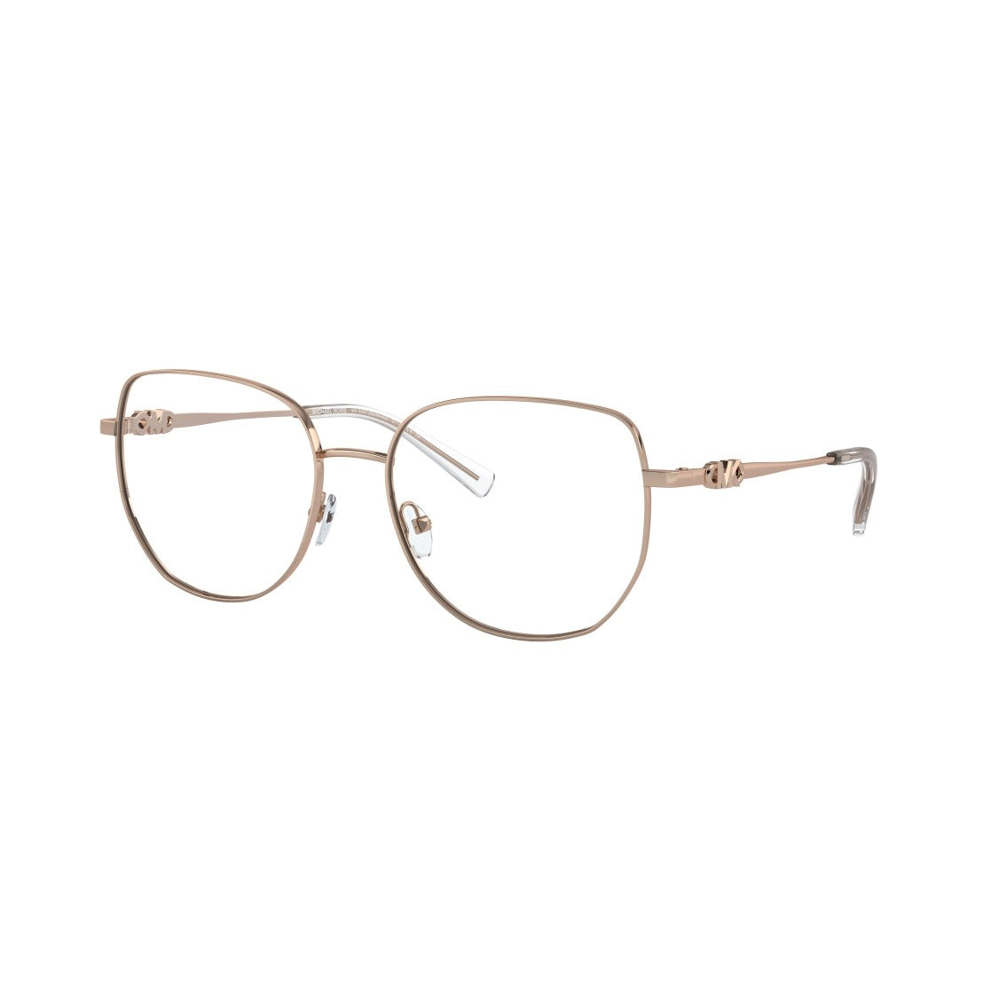Michael Kors 0Mk3062 Square Thin Metal Frame Eyeglasses With Cut-Out Temples