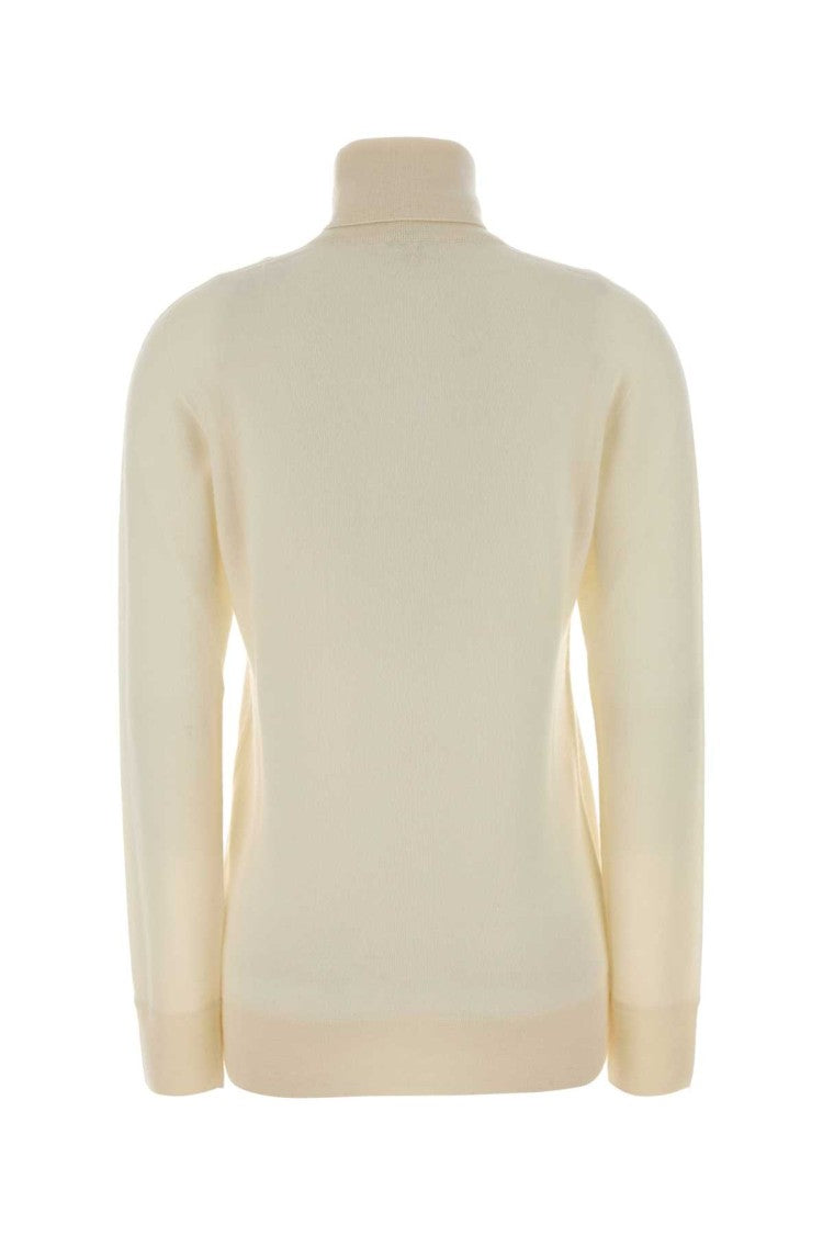 The Row Ivory Cashmere Lizzy Sweater