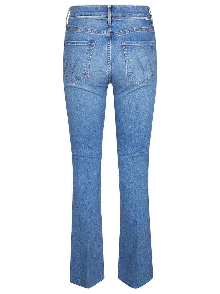 Mother Frayed Bootcut Whiskered Jeans