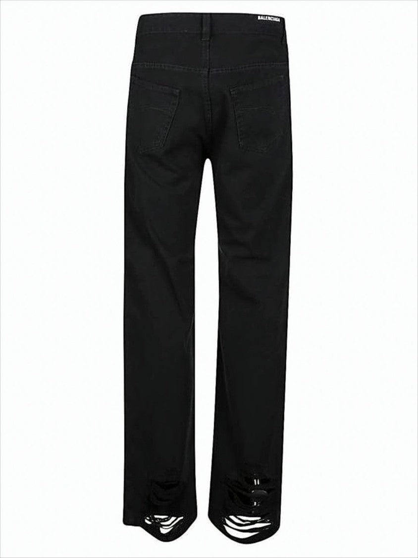 Balenciaga Straight-Leg Black Denim Pants