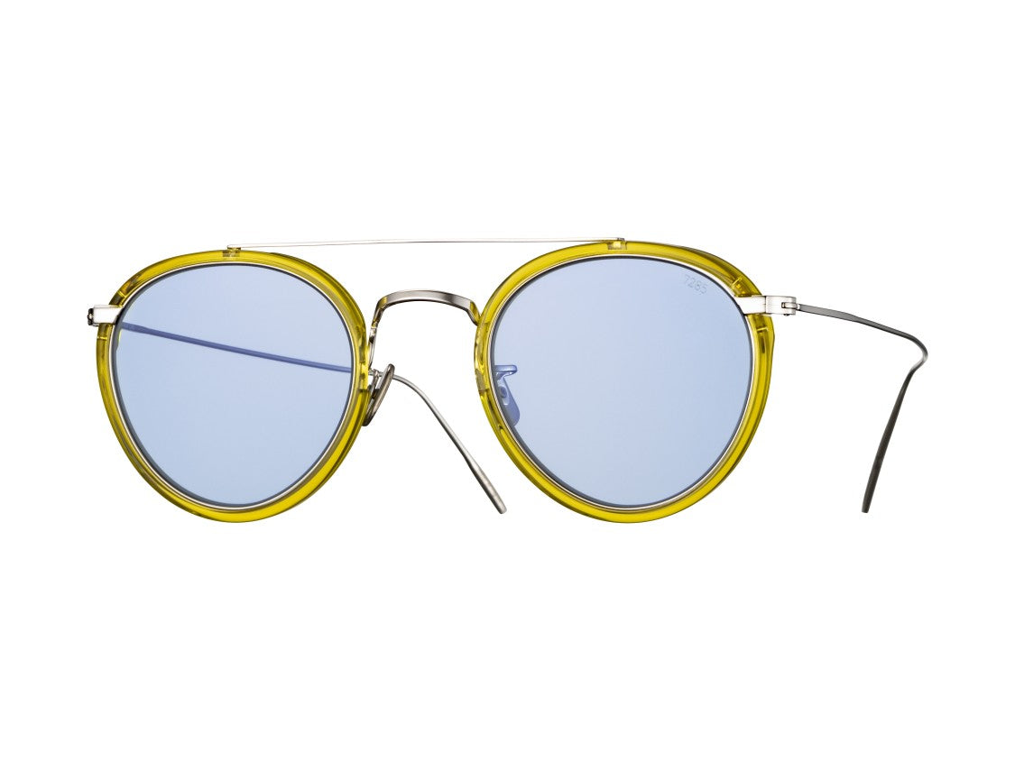 Eyevan Yellow 762 Translucent Round Sunglasses
