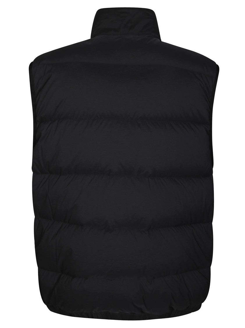 Stone Island Black Padded Vest With High Collar