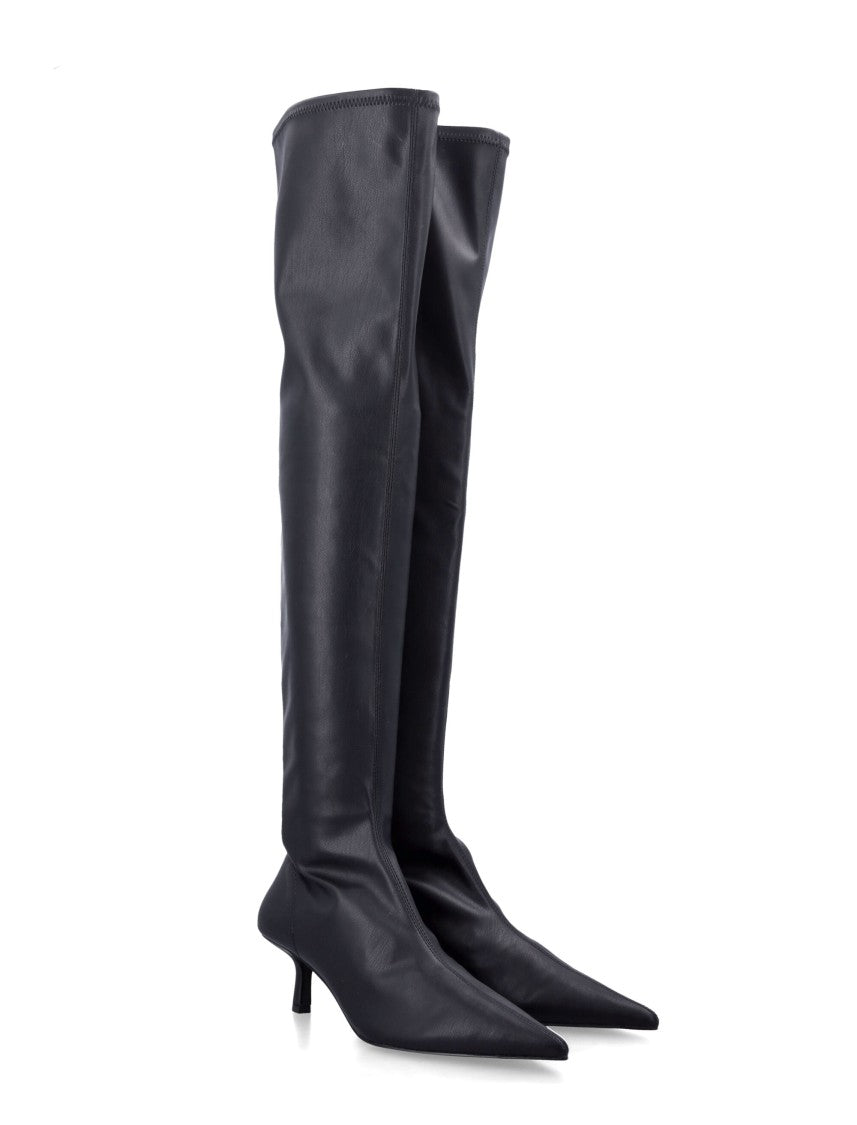 Senso Black Takoda Pointed Kitten-Heel Boots