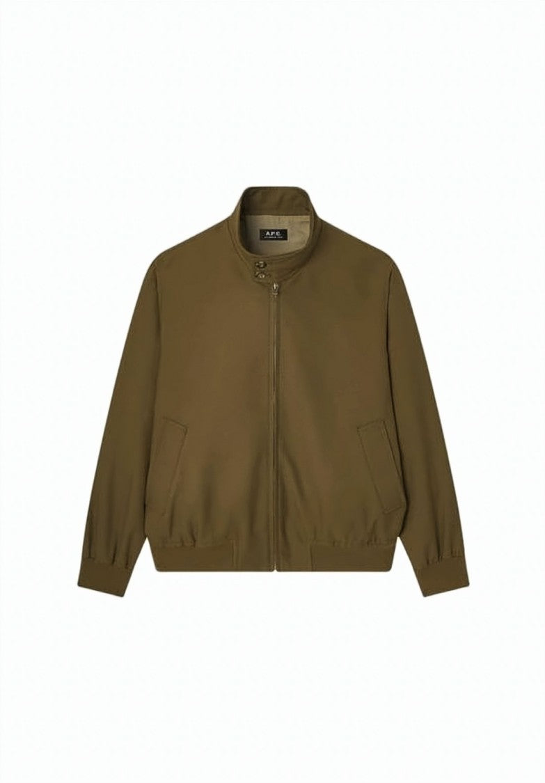 A.P.C. Khaki Jacket With Collarless Neckline