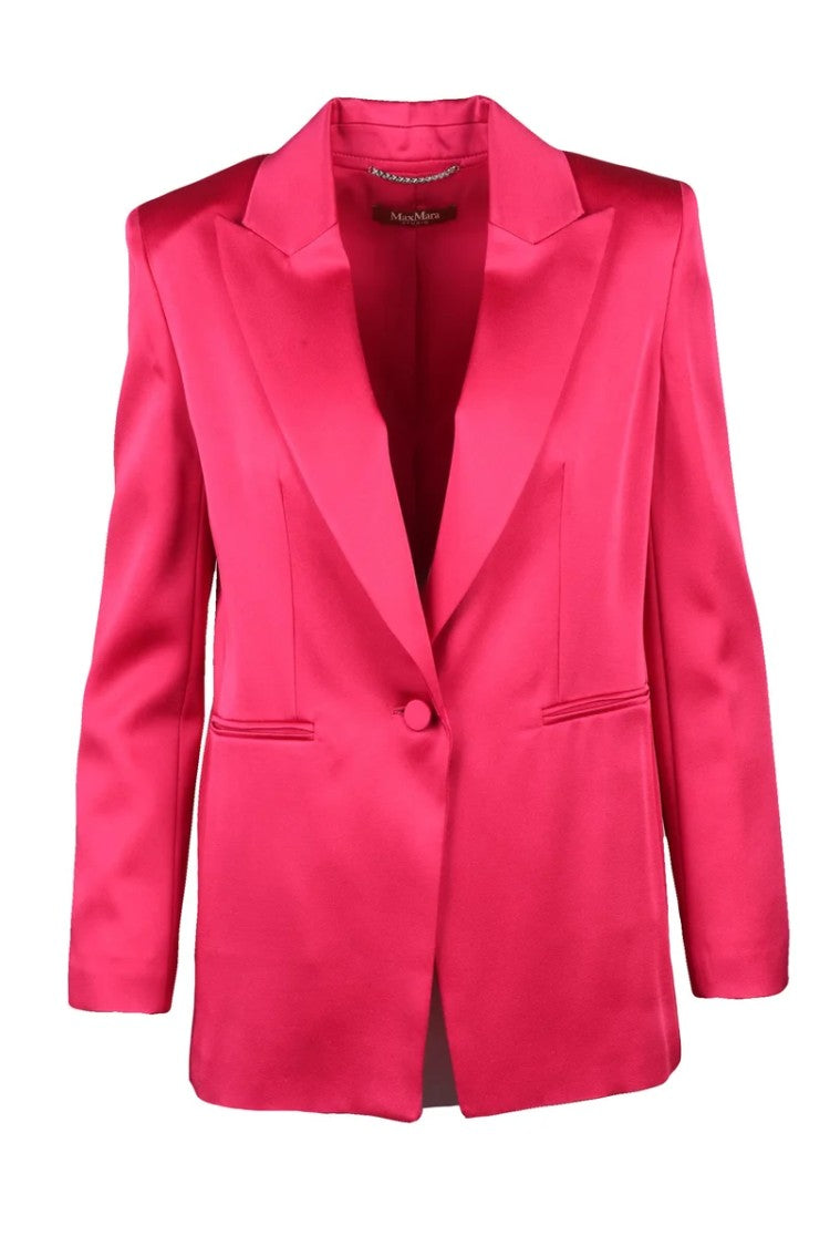 Max Mara Studio Satin Jacket - Fuchsia