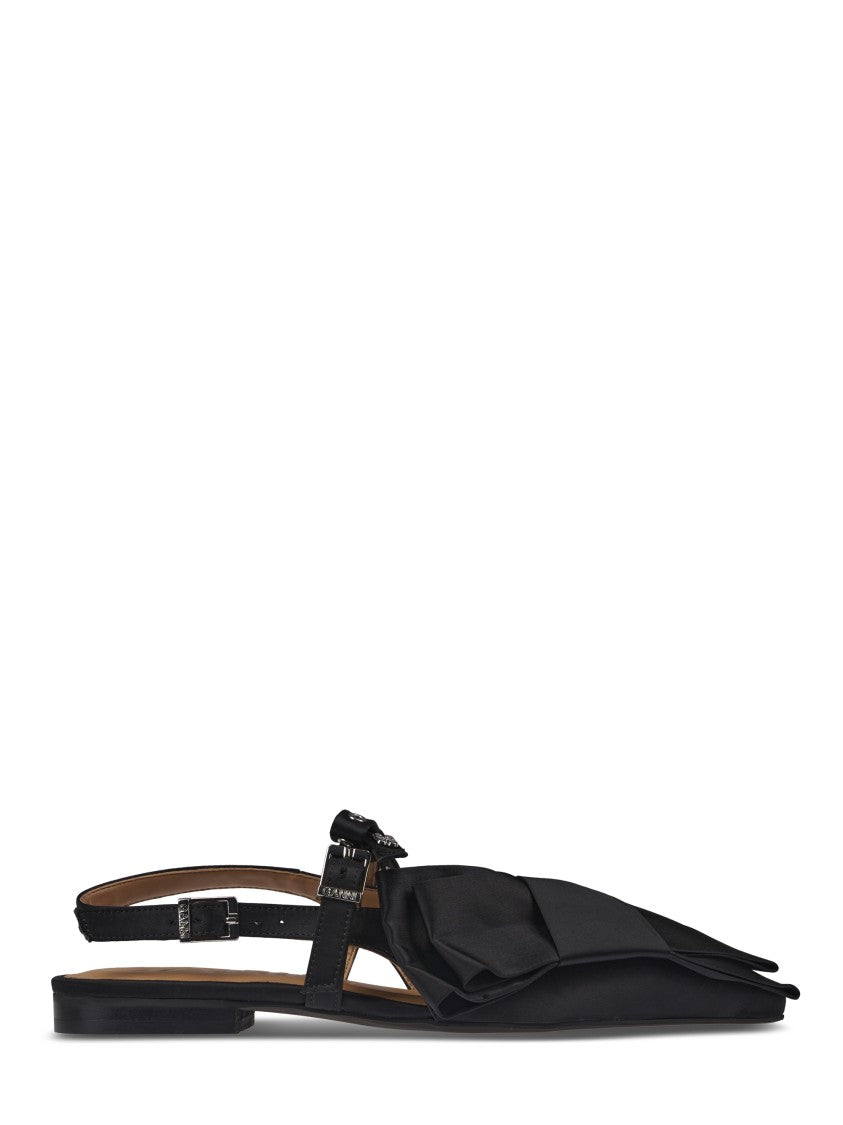 Ganni Pointed Toe Slingback Flat Shoes