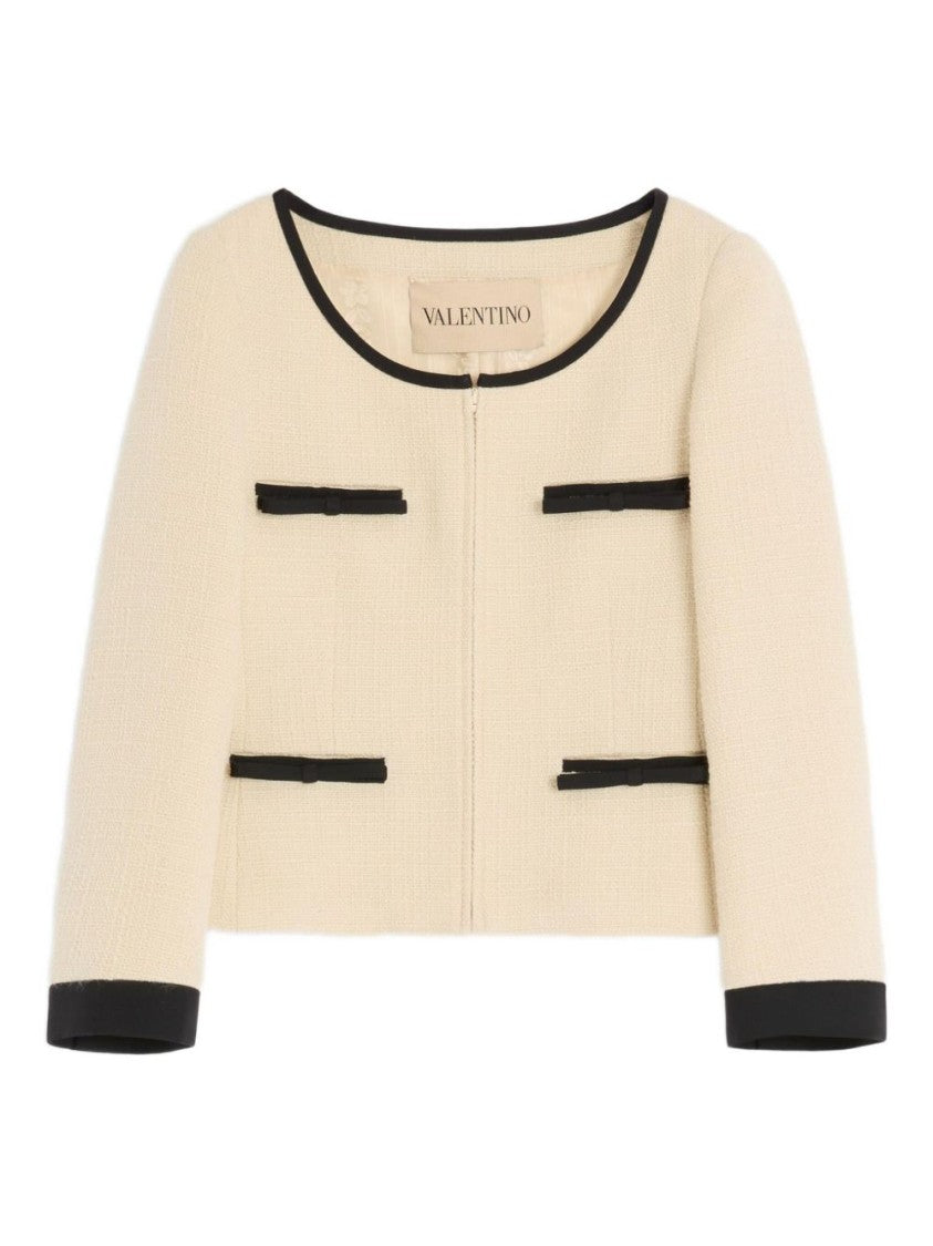 Valentino Garavani Plain Wool Tweed Jacket