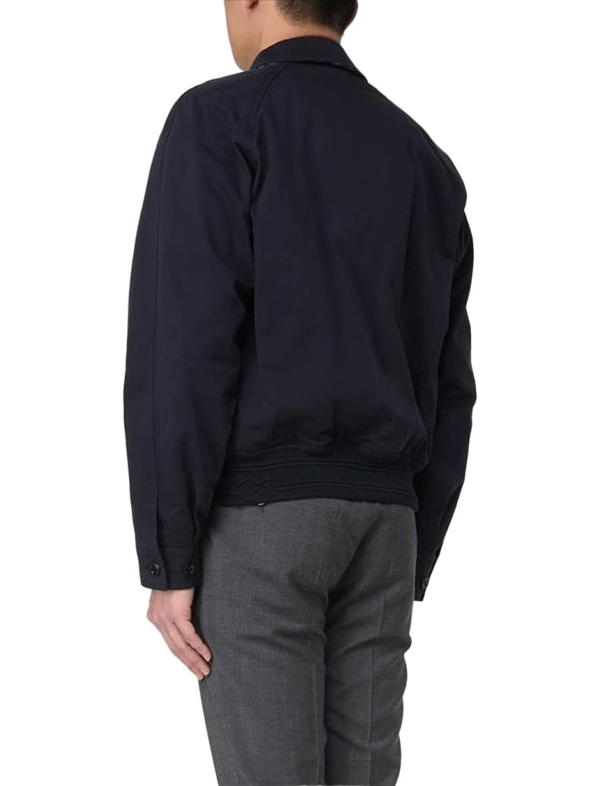 Burberry Structured Front-Zip Jacket With Pointed Collar