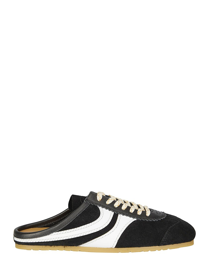 Dries Van Noten Low Slip-On Sabot In Black Suede