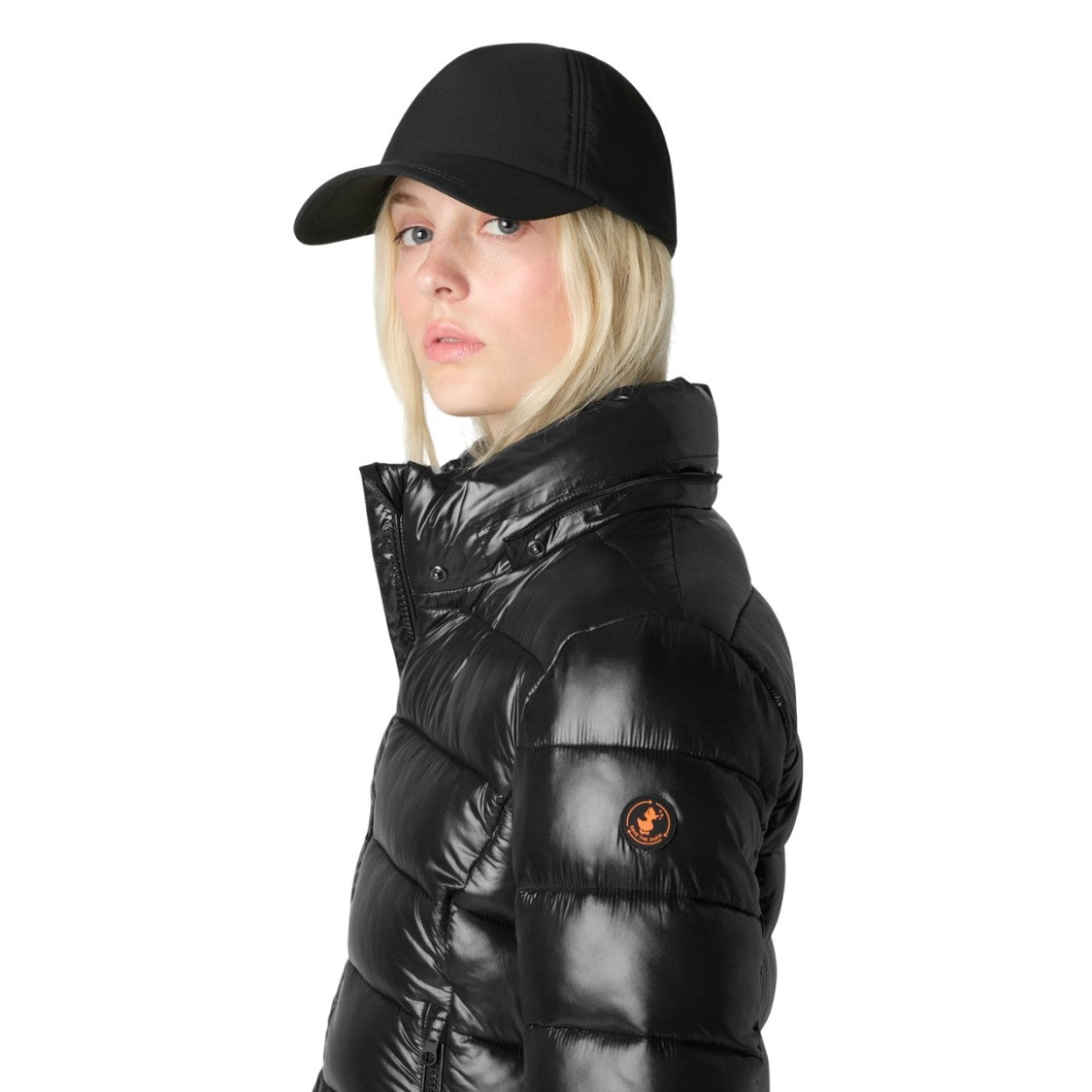 Save The Duck Lacquered Finish Quilted Jacket Removable Hood