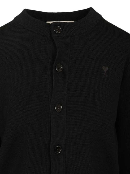 Ami Cropped Wool Cardigan With Button-Down Front