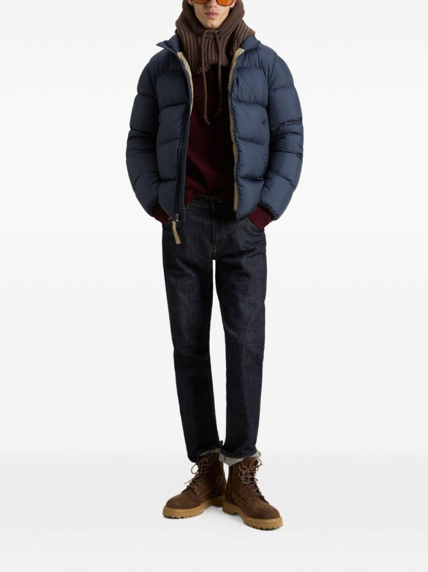 Woolrich Puffy Silhouette Coat With High Collar And Side Pockets