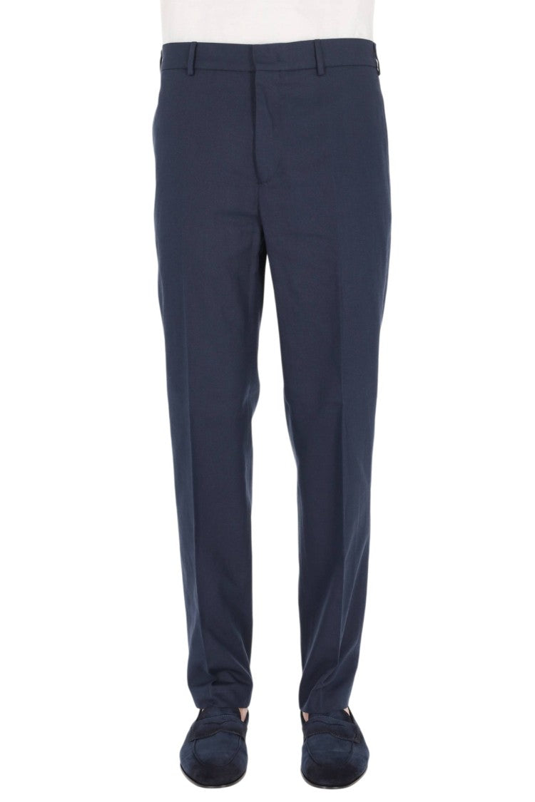 Pt Torino Master Fit Cotton-Linen Trousers