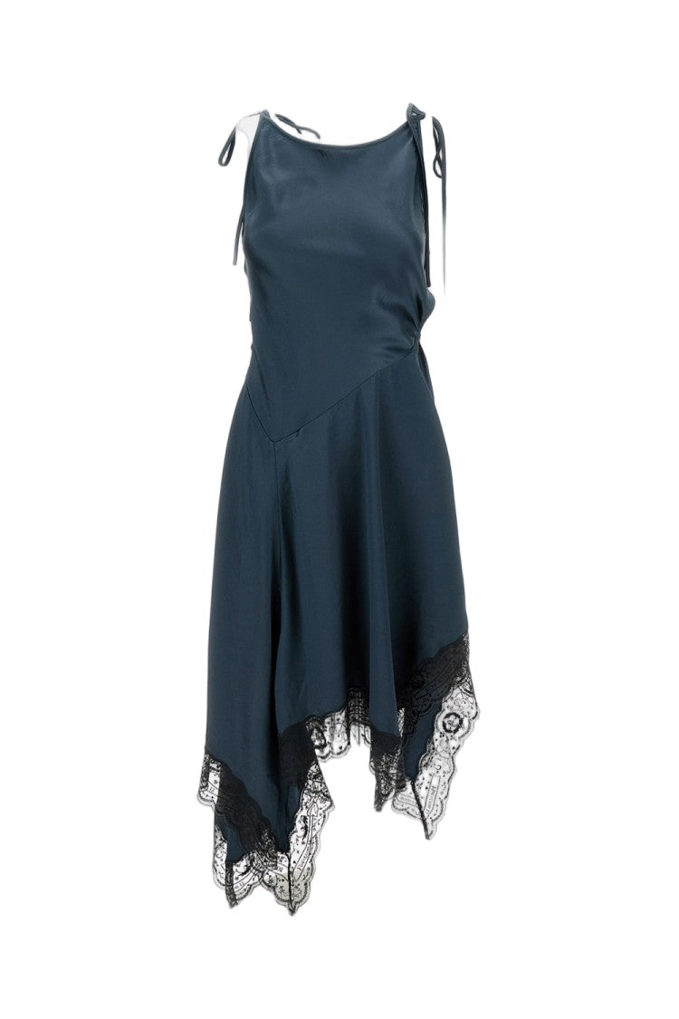 Acne Studios Flowing Blue Dress With Clean Lines