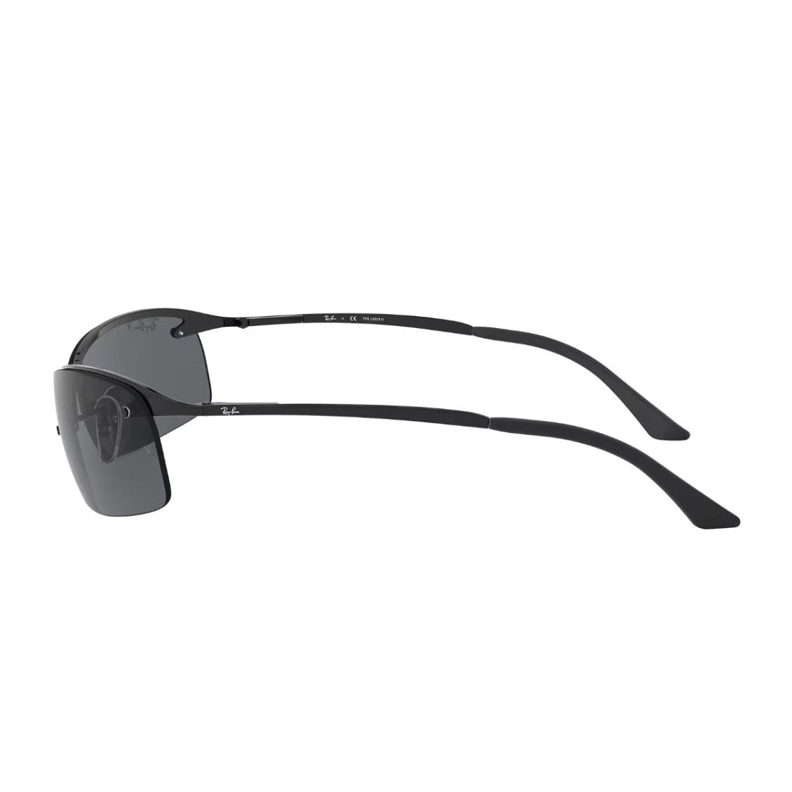 Ray Ban Black Rb3183 Contemporary Metal Rectangular Sunglasses
