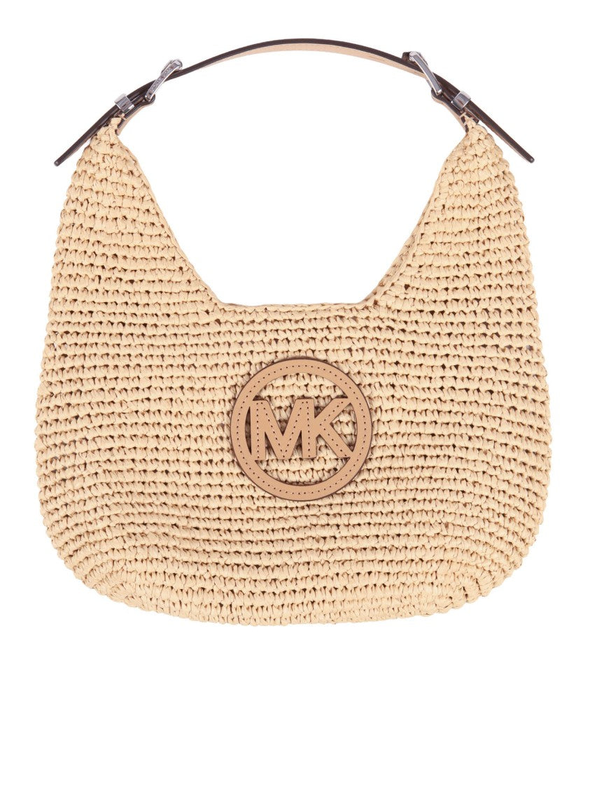 Michael Kors Small Woven Polypropylene Hobo Bag