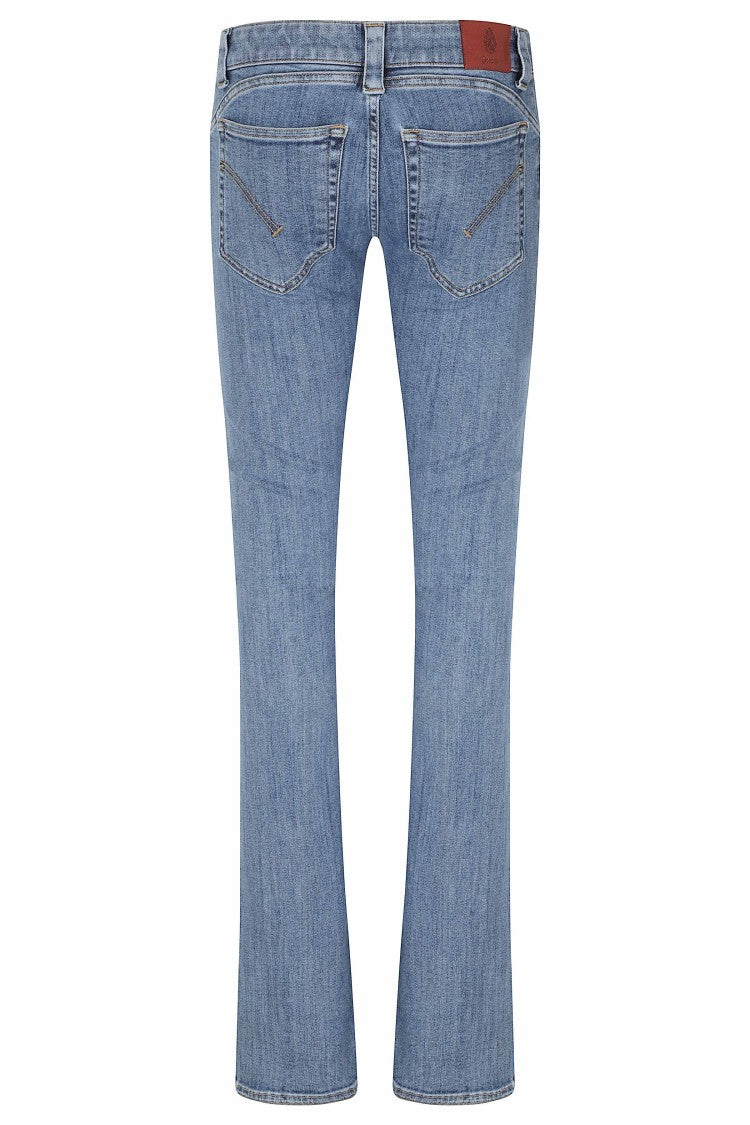Dondup Jewel Detail Bootcut Stretch Denim Pants